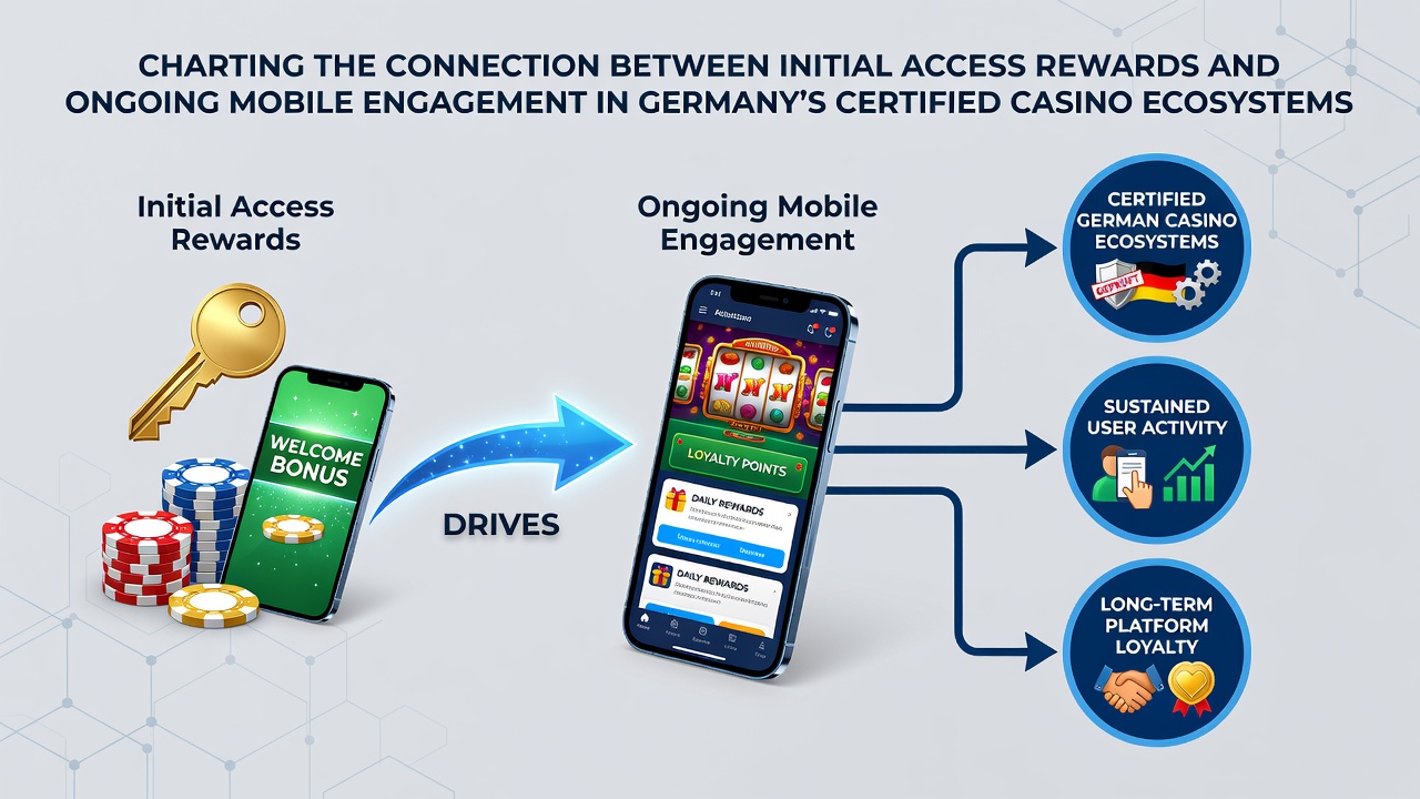 Diagramm zeigt Verbindungen zwischen Einstiegsbelohnungen und mobilem Engagement in deutschen Casinos