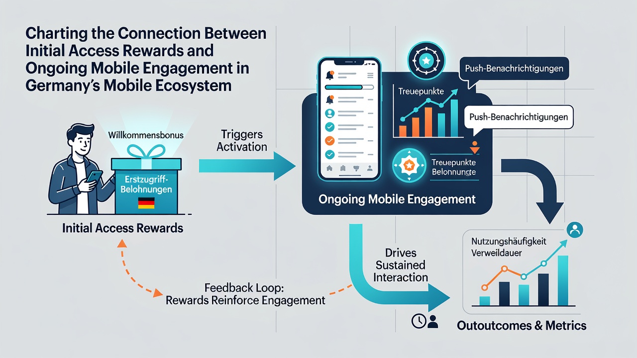 Grafik illustriert mobile Engagement-Trends und Belohnungspfade in zertifizierten deutschen Casinos